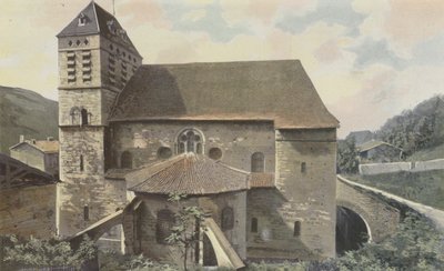Saint-Chef, kirke, Cote de labside av French Photographer