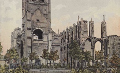 Saint-Omer, ruinene av klosteret Saint-Bertin av French Photographer