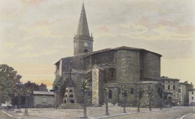 Saint-Paulien, kirke, sammen S E av French Photographer