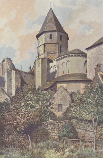 Saint-Robert, kirke, Ensemble N E av French Photographer