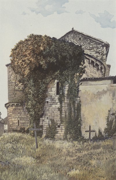 Hellig kors, kirke, apsis av French Photographer