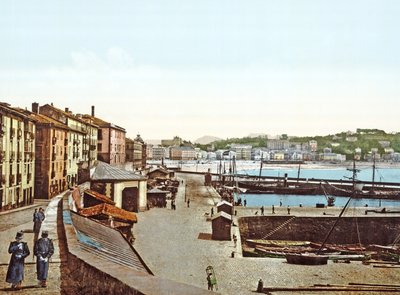 San Sebastián havn, Spania, 1890-1900 av French Photographer