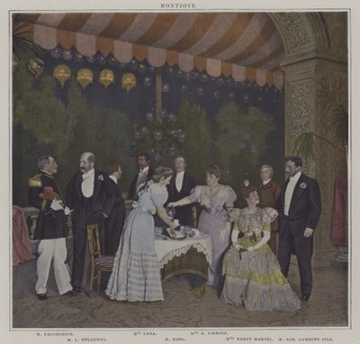 Scene fra en produksjon av Montjoye, av Octave Feuillet (fargefoto) av French Photographer