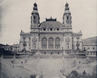 Sea Front of the Casino (s/hvitt bilde) av French Photographer