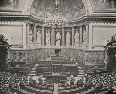 Senatskammeret, Palace of the Luxembourg (s/hv-bilde) av French Photographer