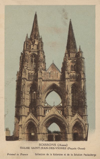 Soissons, Saint Jean Des Vignes kirke av French Photographer