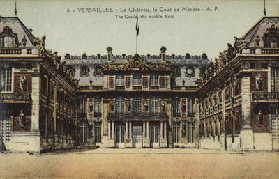The Marble Court, Palace of Versailles (fargebilde) av French Photographer