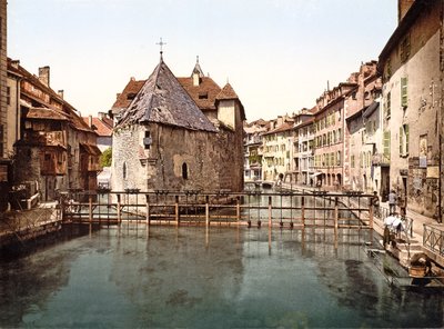 Palais de lIsle ved Thiou-kanalen, Annecy, 1890-1900 av French Photographer
