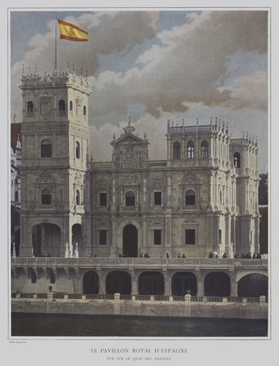 Den spanske paviljongen på Exposition Universelle 1900, Paris (fargebilde) av French Photographer