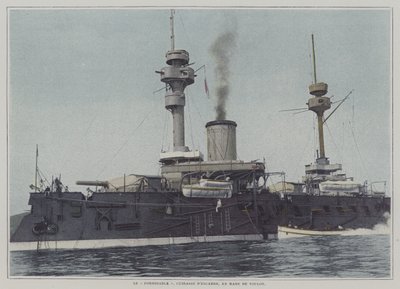 Slagskipet Formidable i Toulon havn (fargebilde) av French Photographer