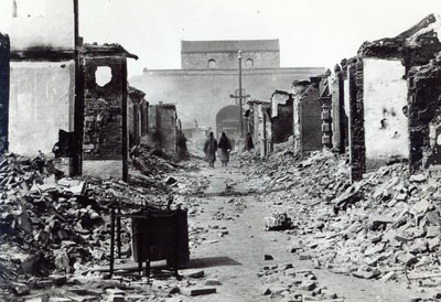 Ødeleggelsen i Kina under bokseropprøret i 1900 av French Photographer