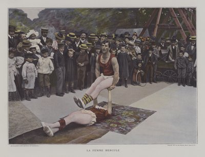 Den kvinnelige Hercules (fargebilde) av French Photographer
