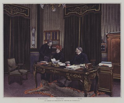 Kontoret til direktøren for Theatre du Vaudeville, Paris (fargebilde) av French Photographer