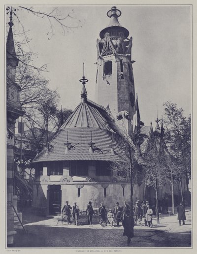 Paviljongen i Finland på Exposition Universelle 1900, Paris (s/hv-bilde) av French Photographer