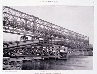Verkene til broen Alexander III til 15/12/1898 - i "" The Figaro Illustrated"" av French Photographer