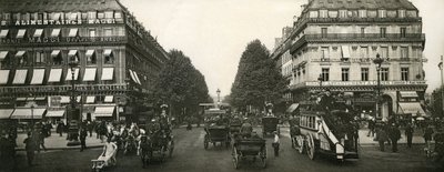 Trafikk i Paris, Frankrike, tidlig på 1900-tallet av French Photographer