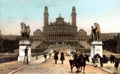 Trocadero-palasset bygget for verdensutstillingen i Paris i 1878, ca. 1906 (bilde) av French Photographer