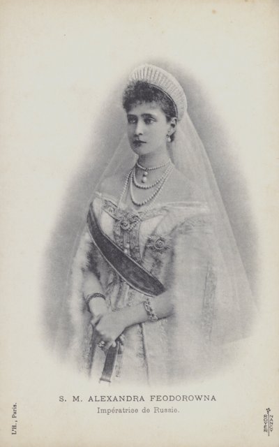 Tsarina Alexandra fra Russland (s/hvitt bilde) av French Photographer