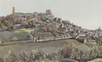 Turenne, utsikt over byen og slottet, Cote N av French Photographer