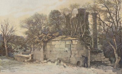 Vernegues, ruinene av Saint-Cesaire-kapellet og Maison-Basse-tempelet av French Photographer