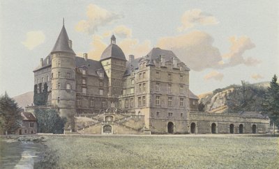 Vizille, Chateau de Lesdiguieres, utsikt over parken av French Photographer