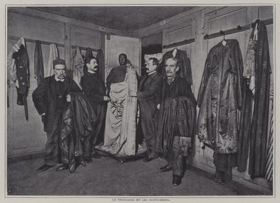 Garderobeavdelingen til Comedie-Francaise, Paris (s/hv-bilde) av French Photographer