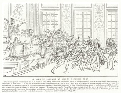 18 Brumaire, år VIII (9. november 1799) av French School