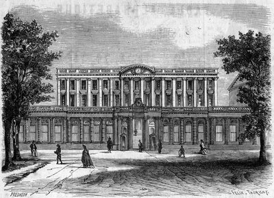 1700-tallsarkitektur: utvendig utsikt over Bordeaux rådhus, Gironde (33) av French School