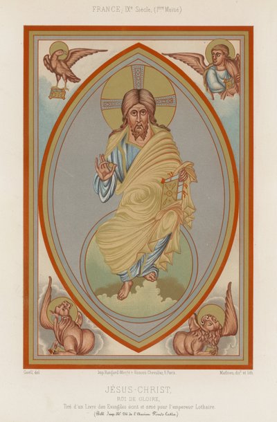 En skildring av Jesus Kristus fra 800-tallet av French School