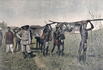 En konvoi på Marchand-misjonen i 1898, fra Le Petit Journal, 1899 av French School