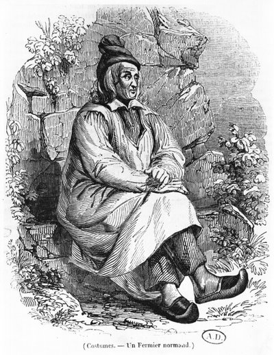 En bonde fra Normandie, ca. 1840 av French School