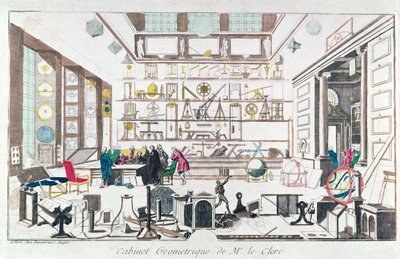 En geometristudie, etter Sebastien Le Clerc, 1717 av French School