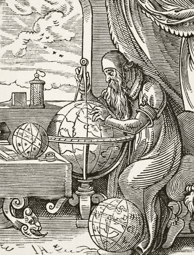 En tysk astronom og kosmograf, fra vitenskap og litteratur i middelalderen av Paul Lacroix (1806-84) publisert London 1878 av French School