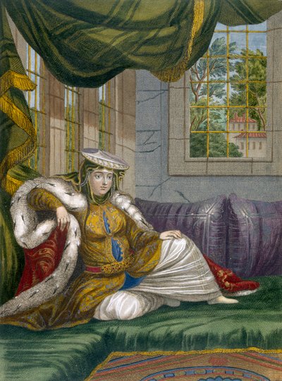 En jødisk kvinne i seremoniell kjole, ca. 1708 av French School