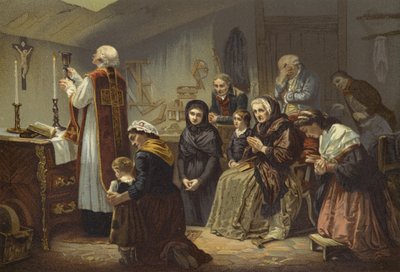 En messe under terroren, Frankrike, 1790-tallet av French School