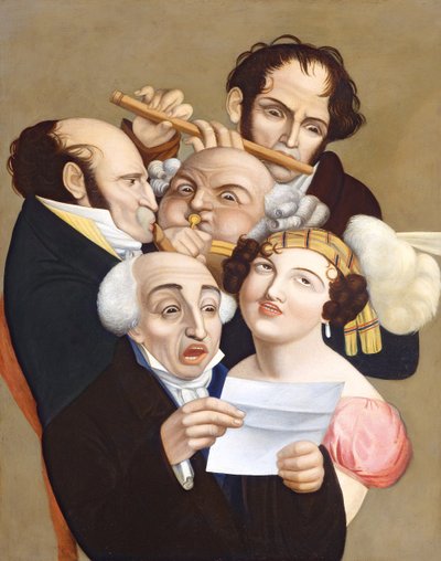 En musikalsk gruppe, ca. 1830 av French School
