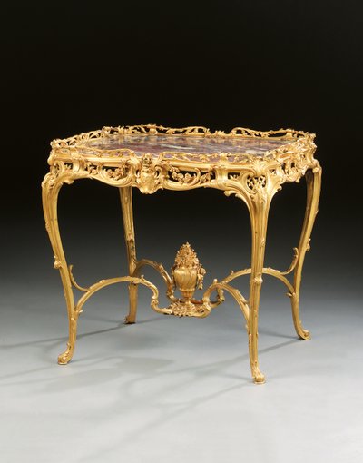 Et Napoleon III midtbord, av Maison Millet, Paris, ca. 1860 (forgylt bronse og tre) av French School