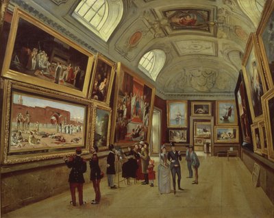 Et bildegalleri på Musee du Luxembourg, 1883-85 av French School