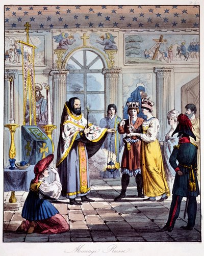 Et russisk-ortodoks ekteskap, tidlig på 1800-tallet av French School