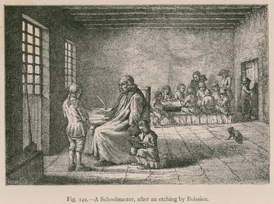 En skolemester, etter en etsning av Boissieu av French School