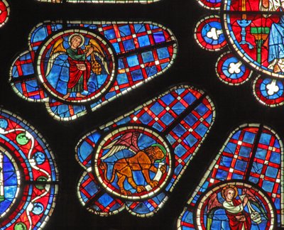 En røkelsesengel og St Marks-løve (w122) av French School
