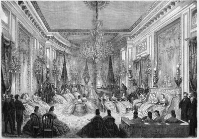 A musical evening organized by Princess Mathilde Bonaparte (1820-1904) av French School