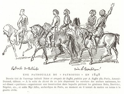 En patrulje av patrioter, Frankrike, 1848 av French School
