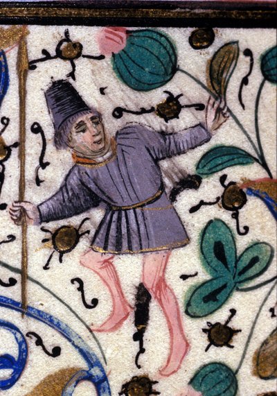 En godseier. Fransk manuskript av Petrarch (Francesco Petrarca) fra 1200-tallet. Kommunal Bibl. av Rimini. av French School