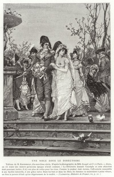 Et bryllup under katalogen, den franske revolusjonen, 1795-1799 av French School