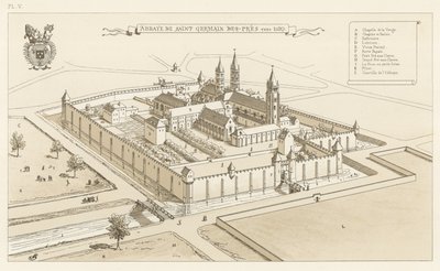 Abbey of Saint Germain des-Pres, rundt 1520 av French School