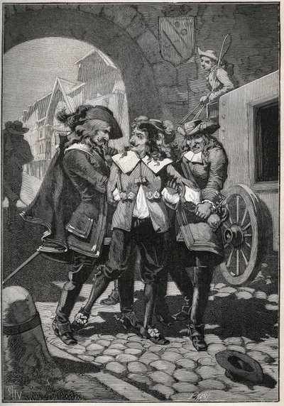 Bortføring av Johann Friedrich Bottger (Boettger) (1591-1624) av soldatene til Frederic-Augustus (Frederic Augustus) av Sachsen, kjent som "fortet" av French School