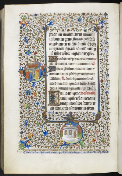 Legg til Ms 18850 f.281v Book of Hours (The Bedford Hours) c.1410-30 (blekk, farge og gull på vellum) av French School