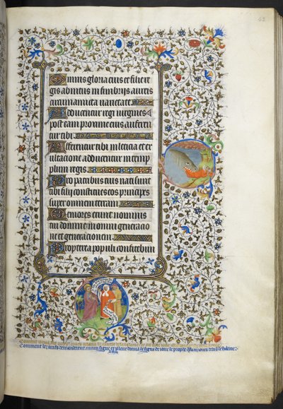 Legg til Ms 18850 f.42r Book of Hours (The Bedford Hours) c.1410-30 (blekk, farge og gull på vellum) av French School