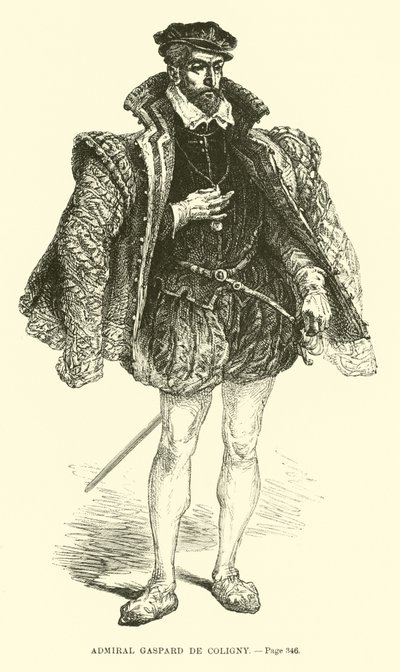 Admiral Gaspard de Coligny av French School